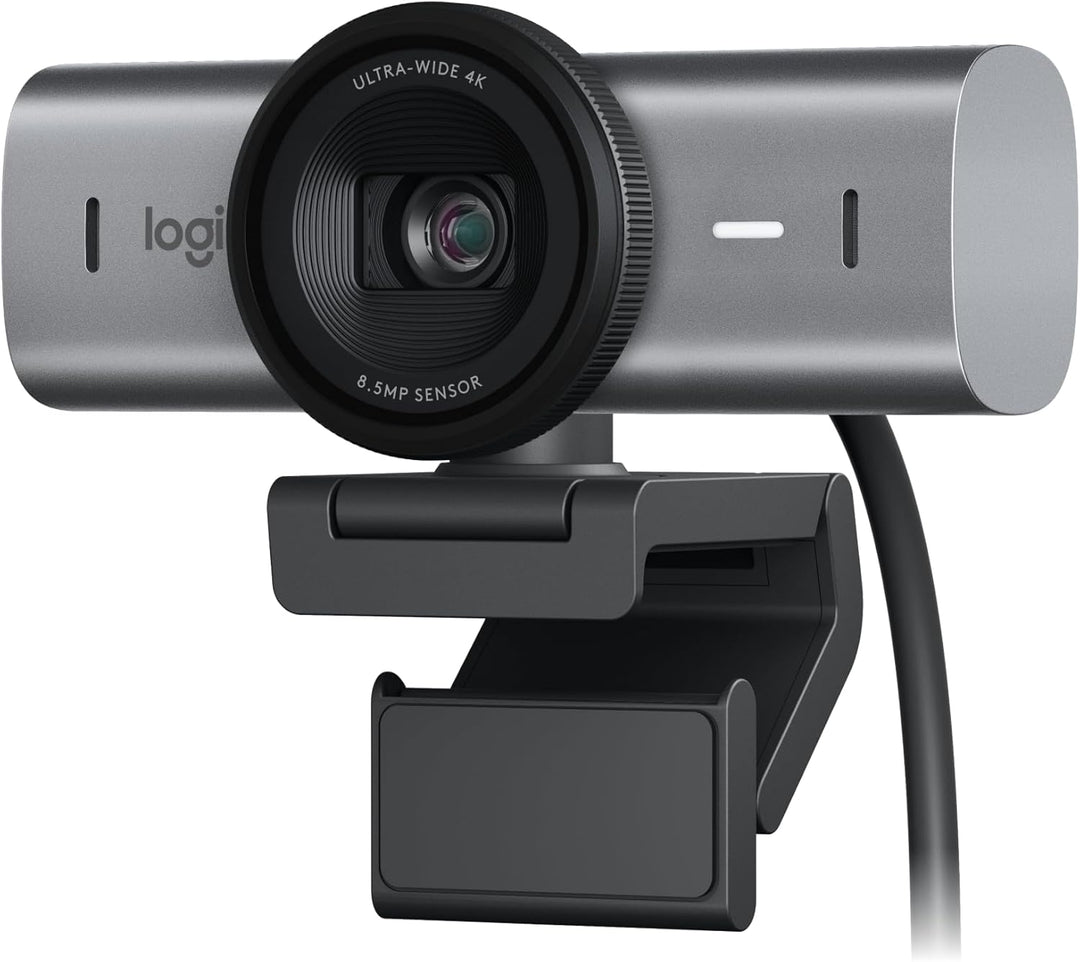 Logitech MX BRIO Ultra HD 4K Webcam mit rauschreduzierenden Mikrofonen, KI-gesteigerter Bildqualität
