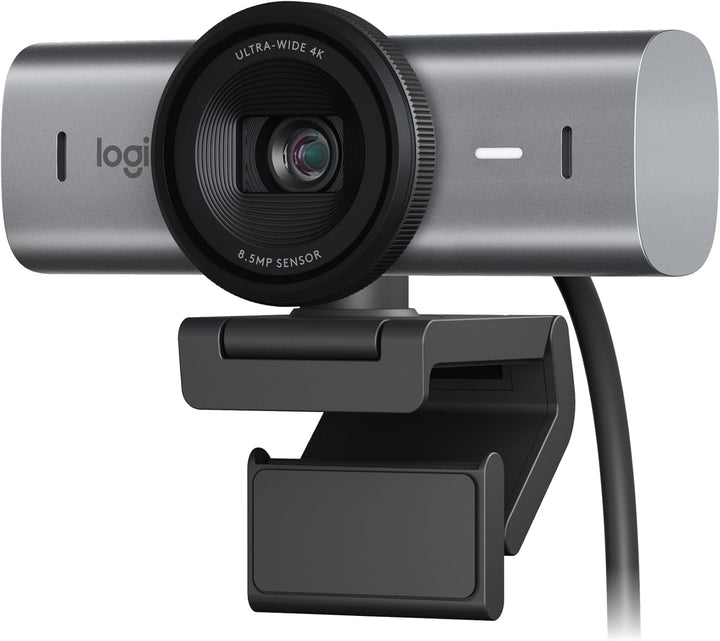 Logitech MX BRIO Ultra HD 4K Webcam mit rauschreduzierenden Mikrofonen, KI-gesteigerter Bildqualität