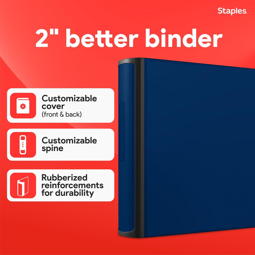 Staples Better Binder, 5 cm, Blau, blau