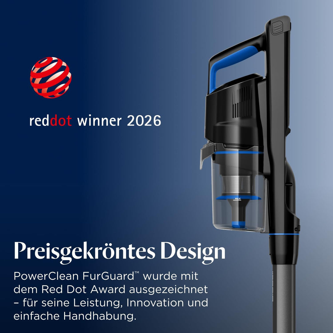 Bissell PowerClean FurGuard, Akku Staubsauger, 280W Motor, Selbstreinigende Bürstenrolle, FurFinder-
