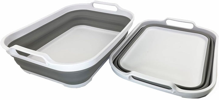 SAMMART Zusammenklappbare Wanne – Faltbare Spülwanne – tragbares Waschbecken – platzsparende Kunstst