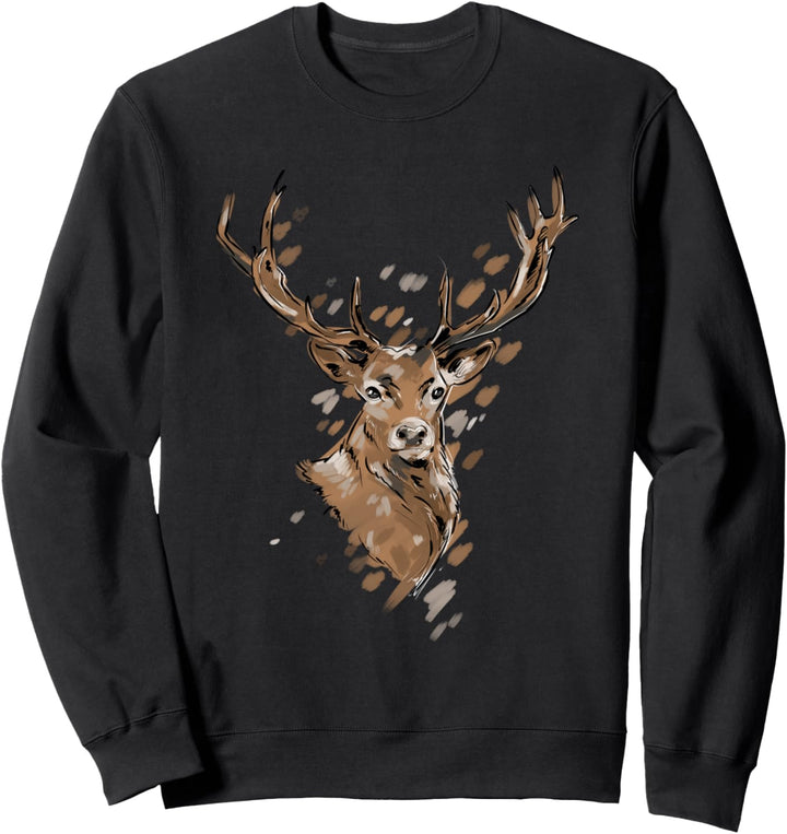 Herren-T-Shirt mit Hirschmotiv Sweatshirt