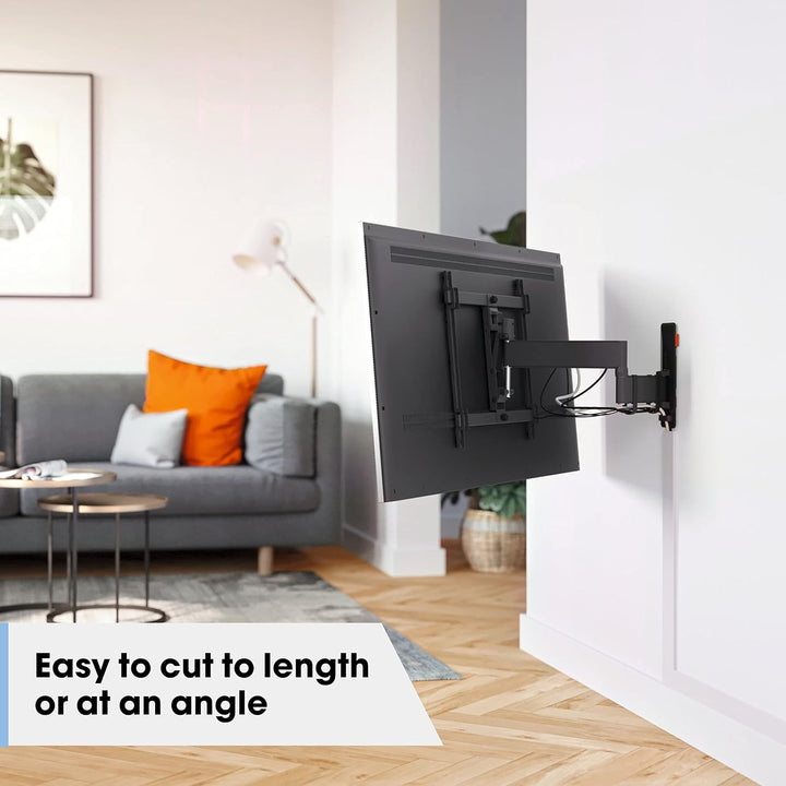 Vogel's Comfort TVM 3405 Flache TV-Wandhalterung für 32-77 Zoll Fernseher & TVA 6000 Kabelkanal Weis