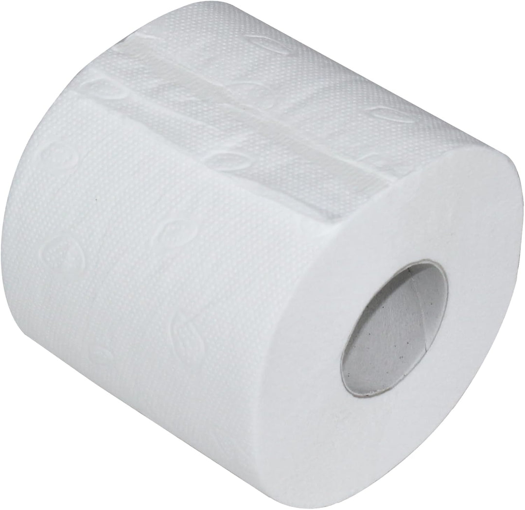 64 Rollen Toilettenpapier | 2-lagig | je 250 Blatt | besonders weiches, saugfähiges Papier| günstige