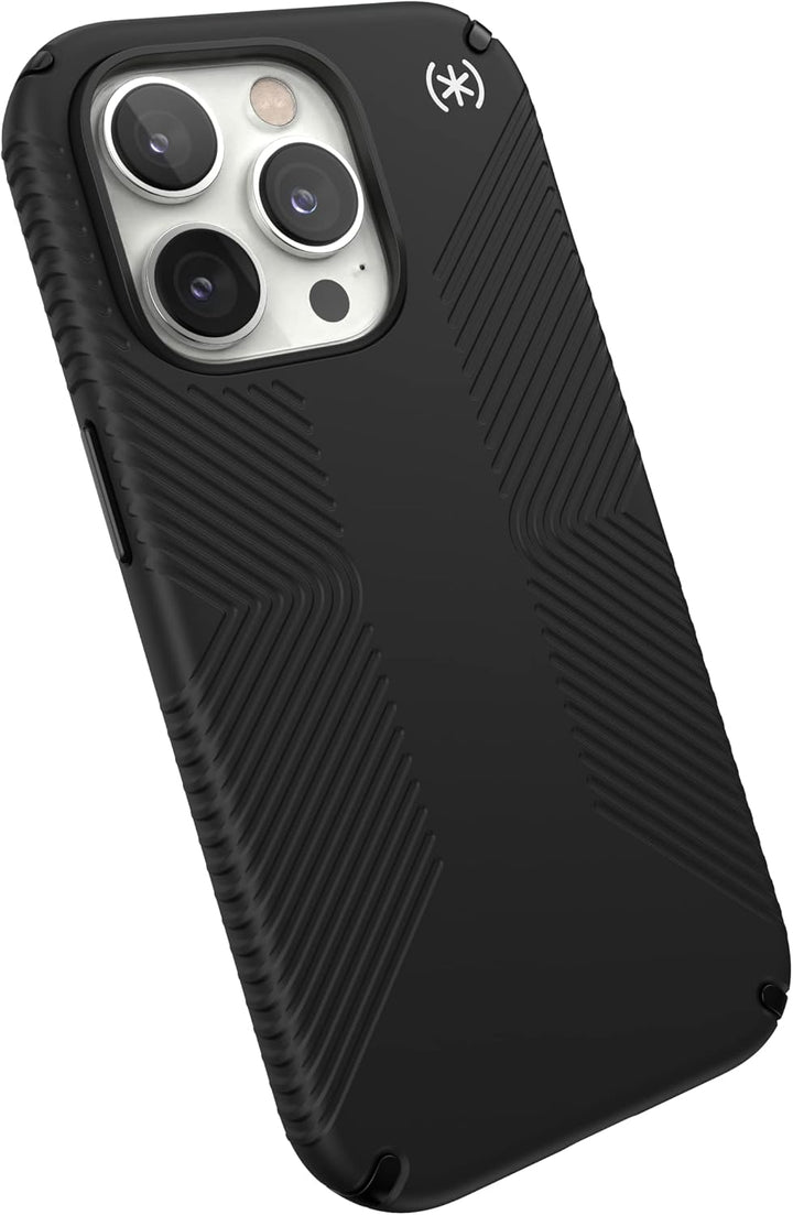 Speck Presidio2 Grip - rutschfeste iPhone 14 Pro Hülle (Schwarz/Schwarz/Weiss) Schwarz / Schwarz / W