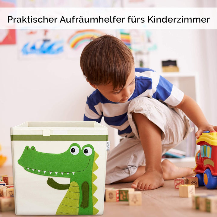 GLÜCKSWOLKE Aufbewahrungsbox Kinder - 15 Motive I Spielzeugkiste mit Deckel für Kinderzimmer I Spiel