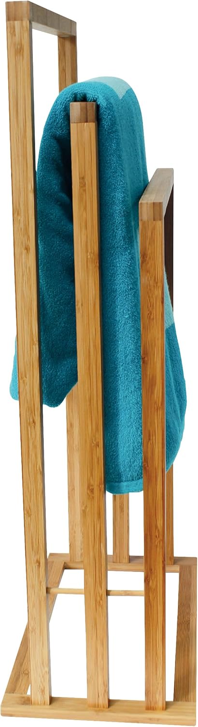 MSV Handtuchständer, Bambus, Weiss, One Size