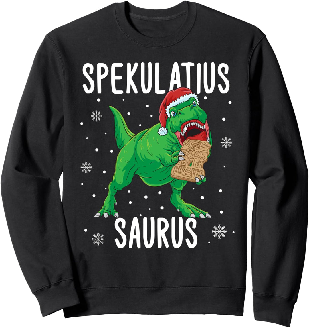 Spekulatius Saurus Weihnachten Dino Tyrannosaurus Geschenk Sweatshirt