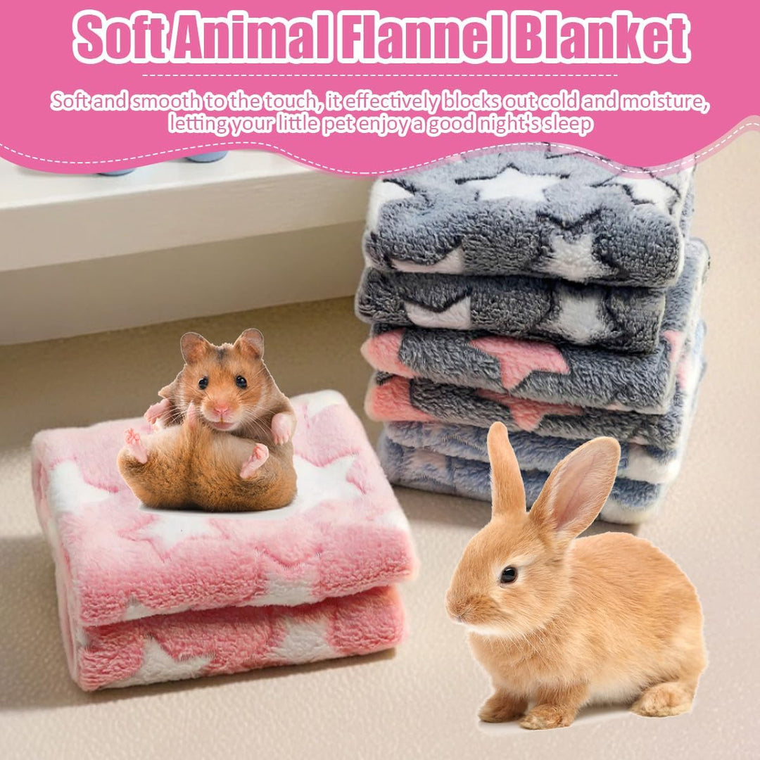 4 Stück Wasserdicht Meerschweinchen Fleecedecken Kleintier-Bettmatte, Warme Flauschige Flanell Meers