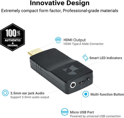 DDMALL 4K HDMI-Videodecoder zur Dekodierung von Netzwerkstreams, 2160p60 WiFi-Decoder zur Dekodierun
