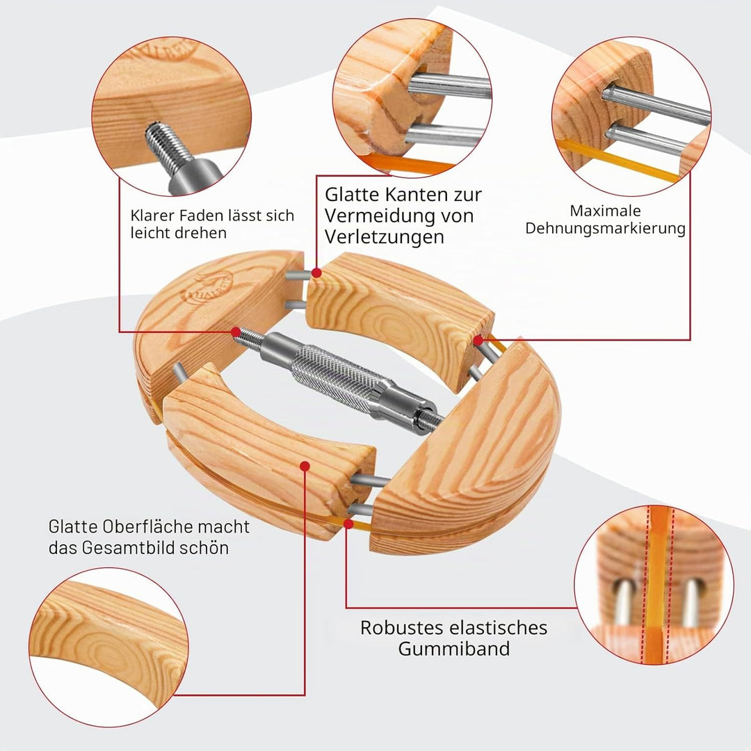HAIBEIR 4-Wege-Hutspanner aus Holz,für Erwachsene, Einheitsgrösse von 7-1/2 bis 9-1/2, einfach und e