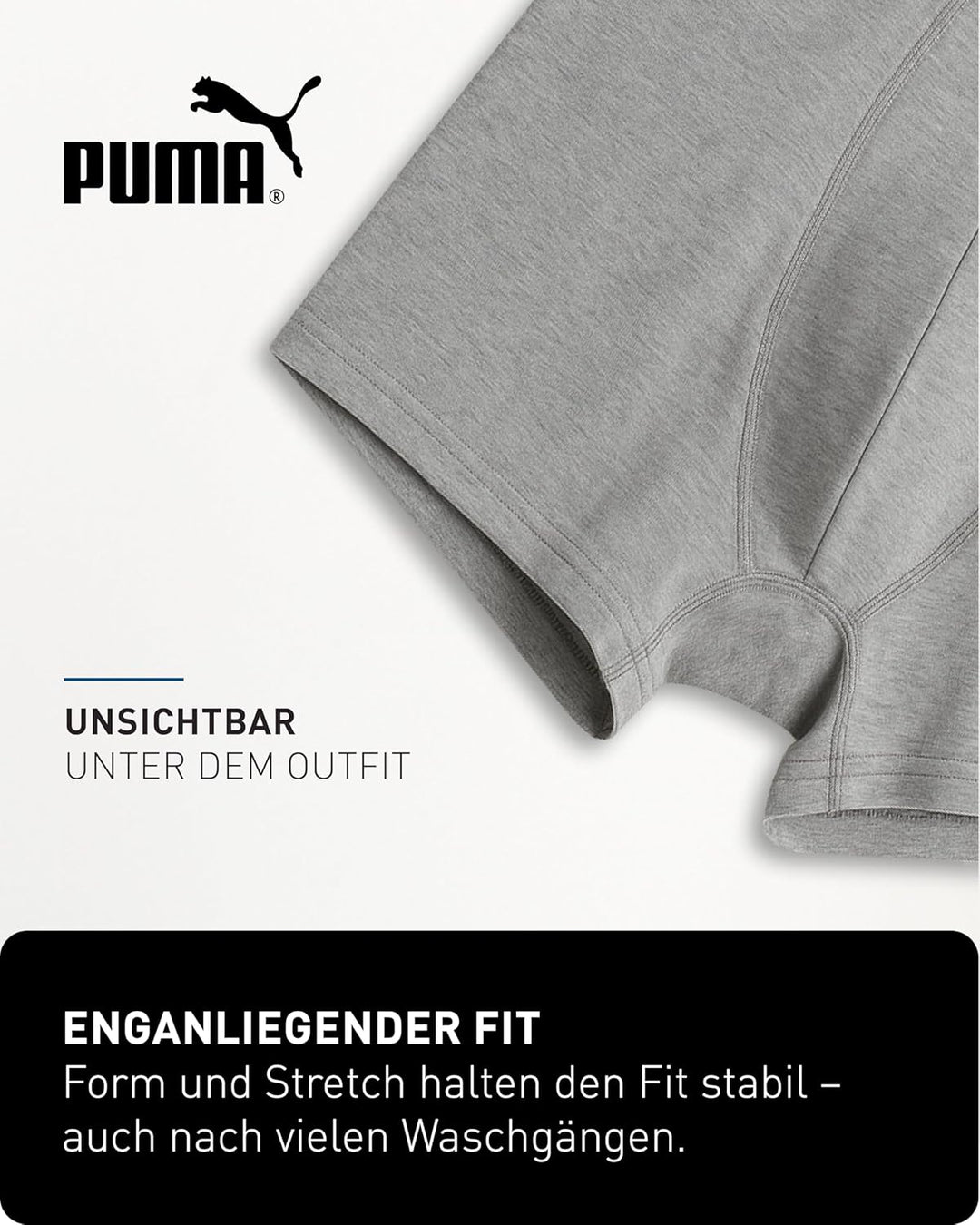 PUMA Boxershort 6er Pack Herren Basic Black Limited Edition Anthracite-black-new L, Anthracite-black