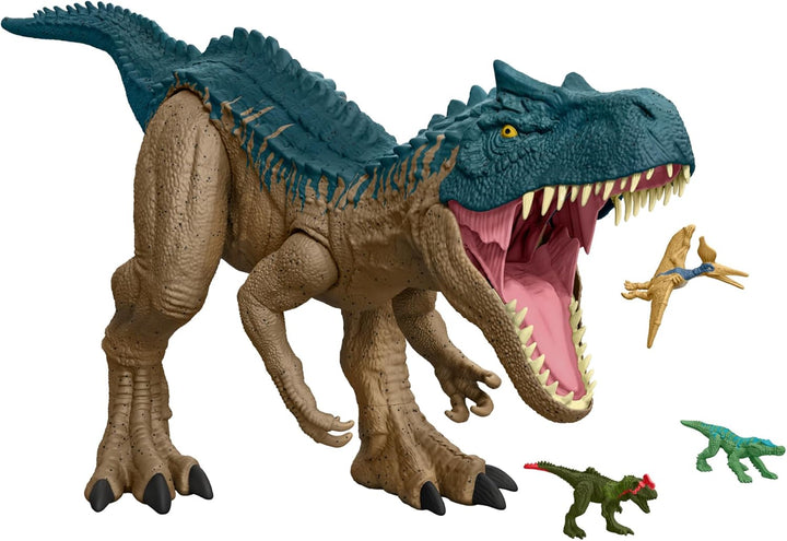 Mattel Jurassic World: Die Chaostheorie Netflix - Riesendino Allosaurus Actionfigur, extragrosser Di