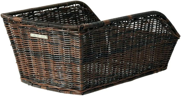 Basil Hinterradkorb Cento-Rattan Look Braun Single, Braun Single