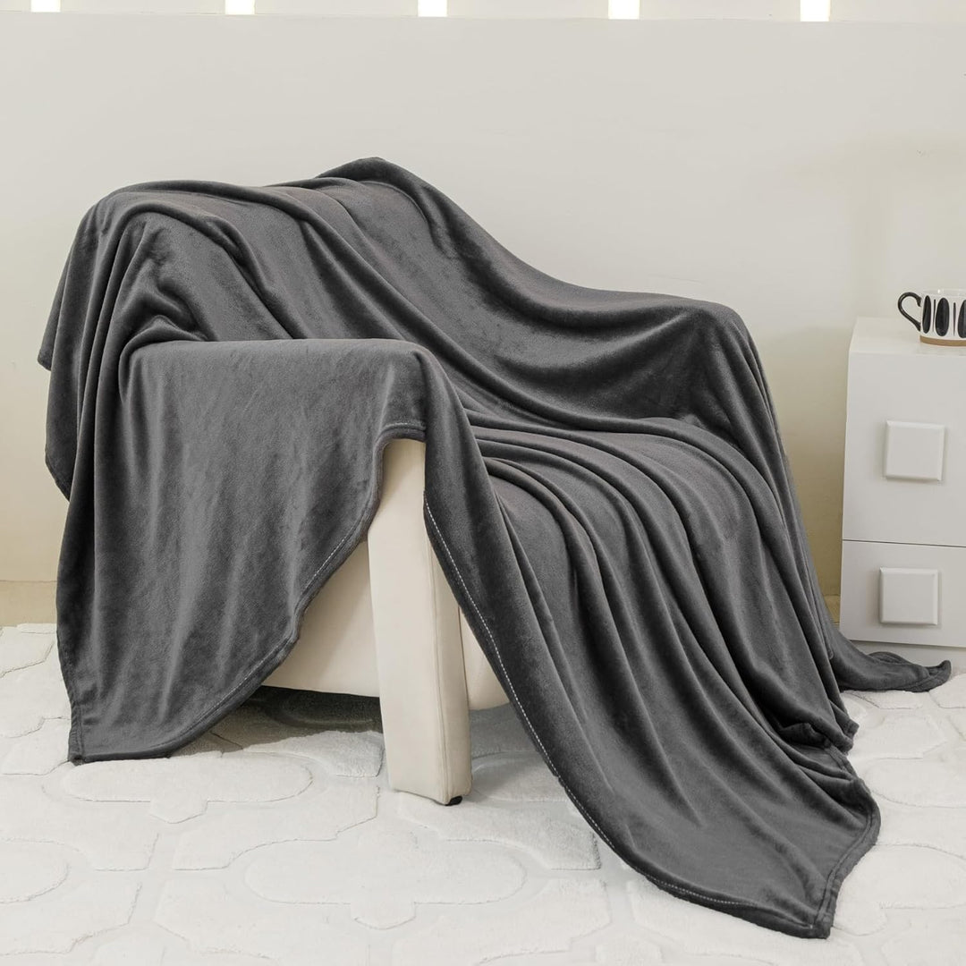 Kuscheldecke Flauschig Winter Warm Grau Dunkelgrau Fleecedecke Kuscheldecke 180x200 Weich Kuschelig
