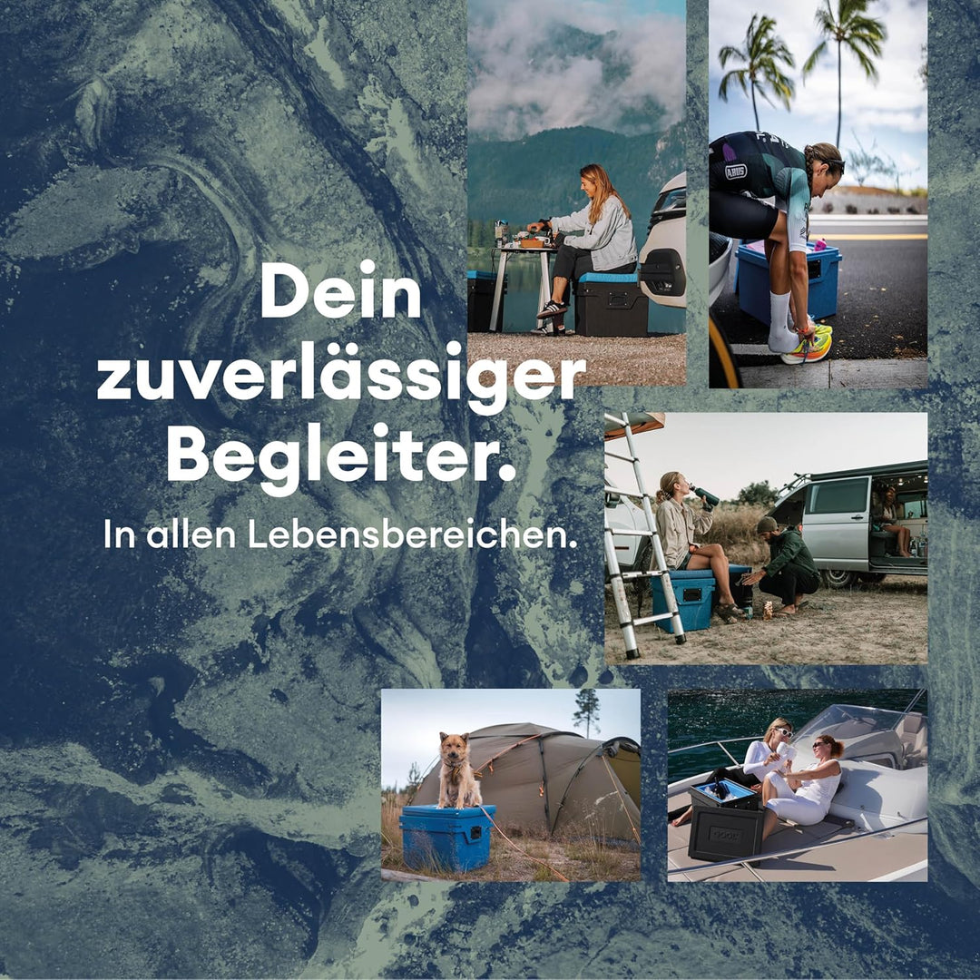 QOOL Kühlbox M | 27L | Made in Germany | blau | Hightech Kühlbox ohne Strom | Bis zu 10 Tagen autark