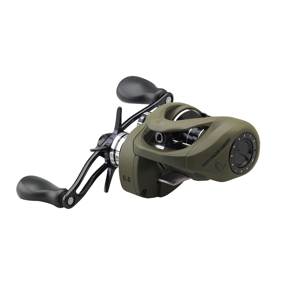 Savage Gear Raubfischrolle zum Vertikalangeln & Spinnfischen SG8 250 RH BC 6.6:1