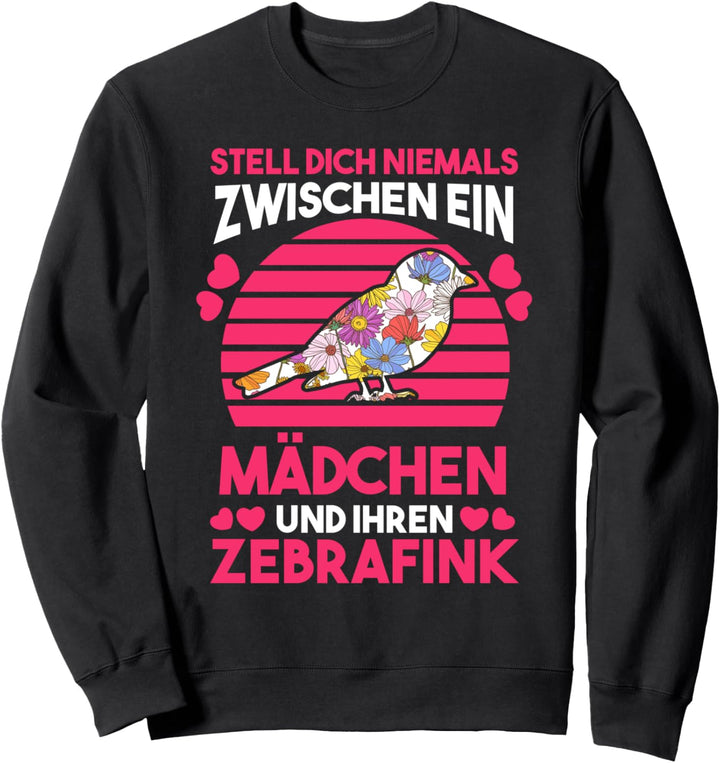 Vogel Zebrafink Mädchen Sweatshirt