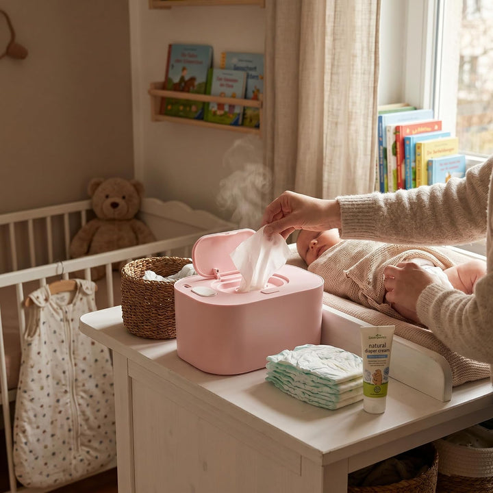 Ejoyous Baby-Feuchttuchwärmer mit Digitalanzeige, Spender für Baby-Feuchttücher mit grosser Kapazitä