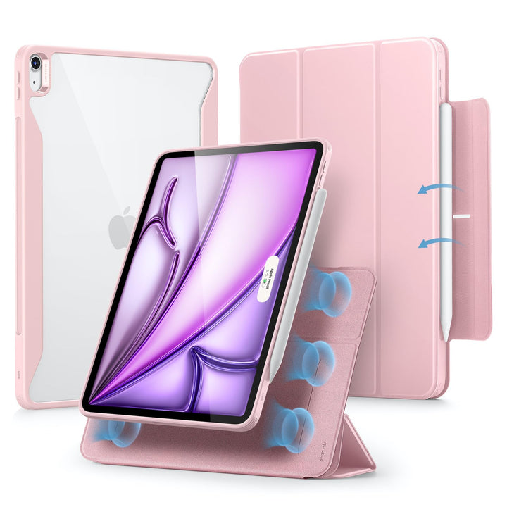 ESR für iPad Air 13 Zoll M2 Hülle, iPad Air 2024 Hülle mit Stifthalter, abnehmbare magnetische Abdec