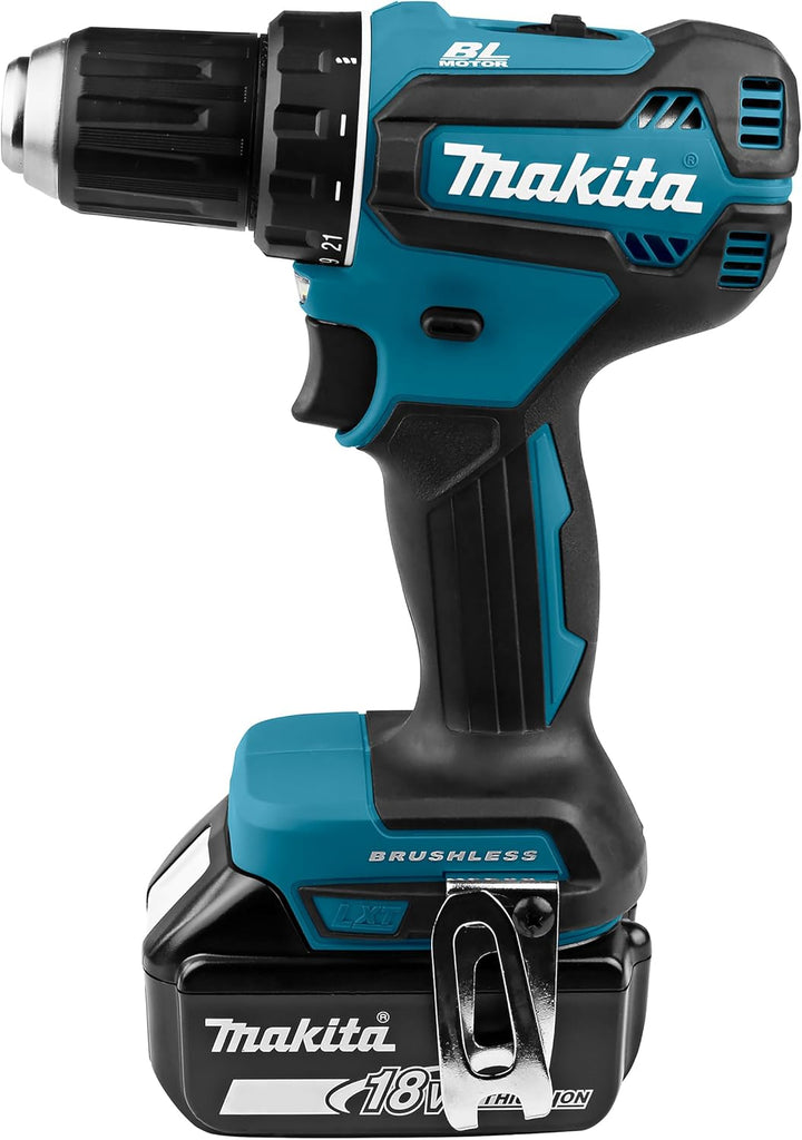Makita DDF485RFJ Akku-Bohrschrauber 18V / 3,0 Ah, 2 Akkus + Ladegerät im MAKPAC 2 Akkus 3Ah, mit Lad