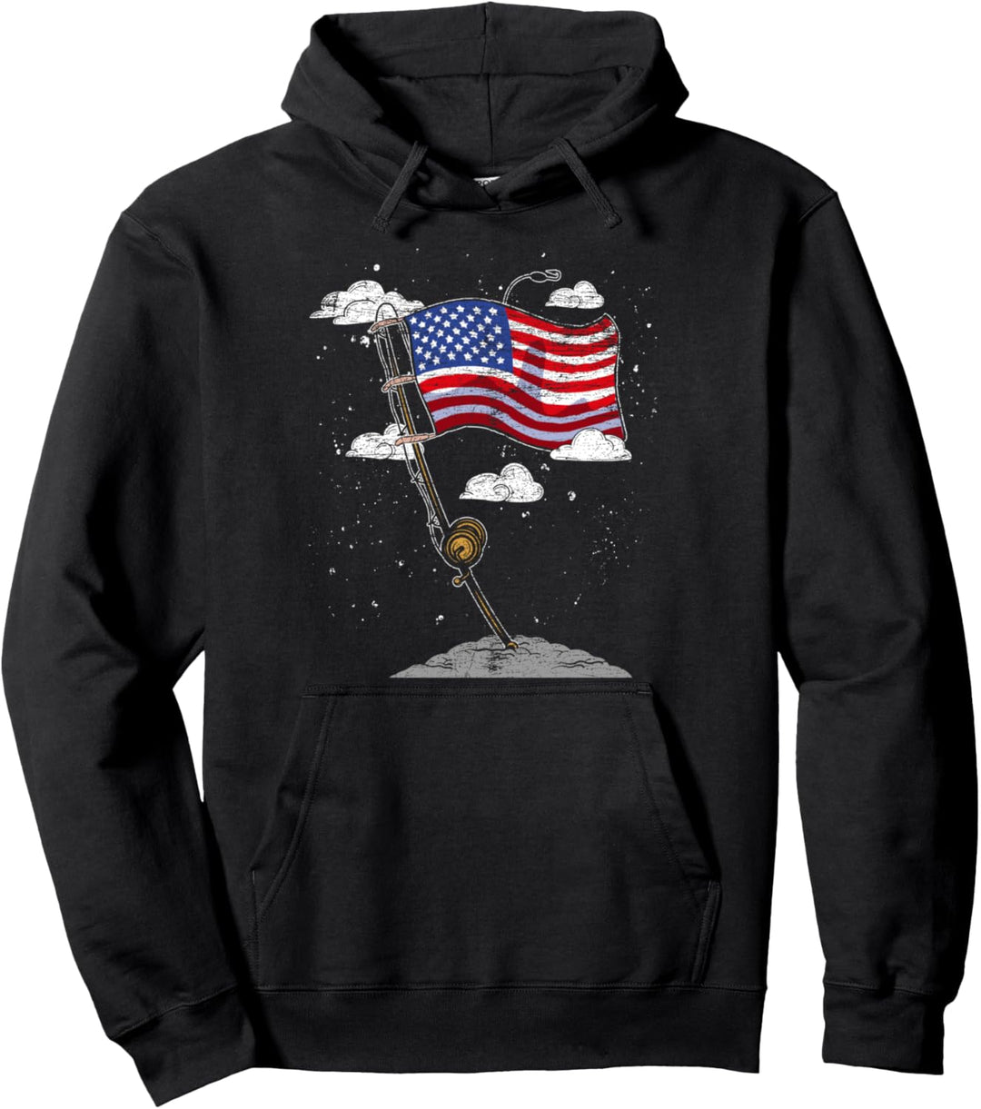 Amerika Flagge Angel Hobby Fischer Angelrute Angeln Pullover Hoodie