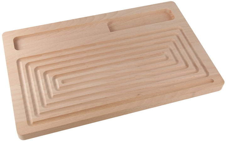 Fackelmann Brotschneidbrett, Buche-Schneidbrett, bruch- und schnittfestes Holz-Brettchen (Farbe: Bra