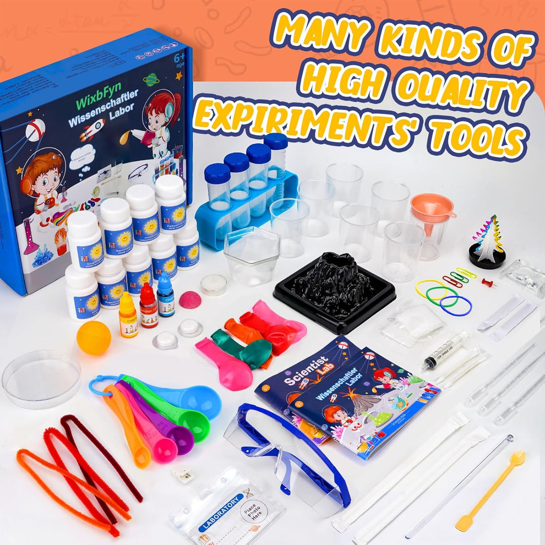56 Experimentierset für Kinder - Schul-Labor-Experimentierkästen, Bildungsspielzeug für Jungen und M