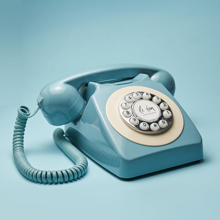 Le Ton Audio Gästebuch, Blau, Telefon für Hochzeiten und Events, Gästetelefon, Hochzeitstelefon, Bla