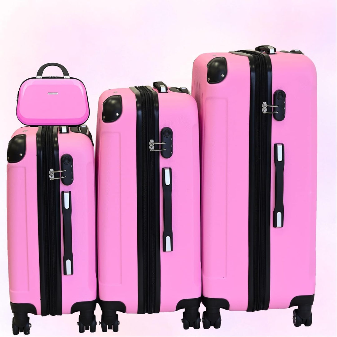INVIDA® 4-TLG. Hartschalenkofferset Hartschalenkoffer Trolley Koffer Reisekoffer Reisekofferset Gepä