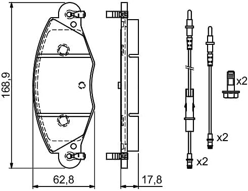 Bosch BP327 Bremsbeläge - Vorderachse - ECE-R90 Zertifizierung - vier Bremsbeläge pro Set