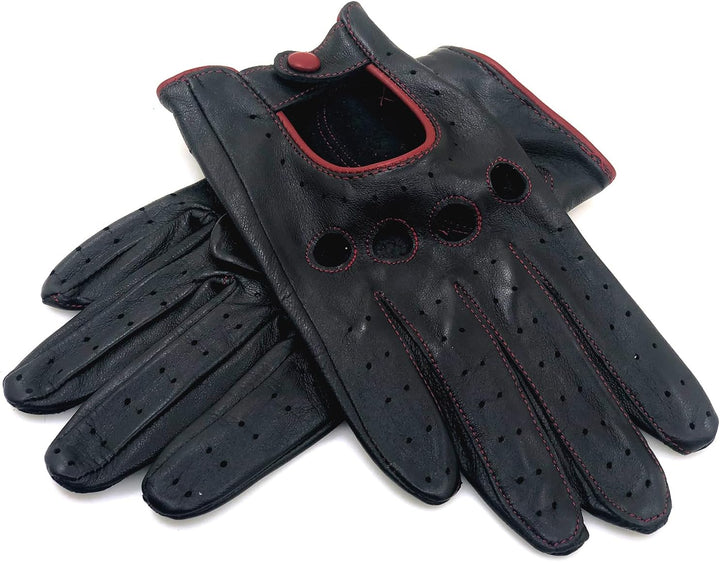 Damen Retro Weiche nd Dünne Ausgezeichnete Lammfell Leder Qualität Touchscreen Fahrhandschuhe Medium