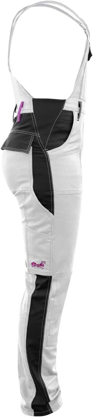 strongAnt Latzhose Damen stretch Arbeitshose für Frauen mit Kniepolstertaschen Baumwolle Cargo Hose