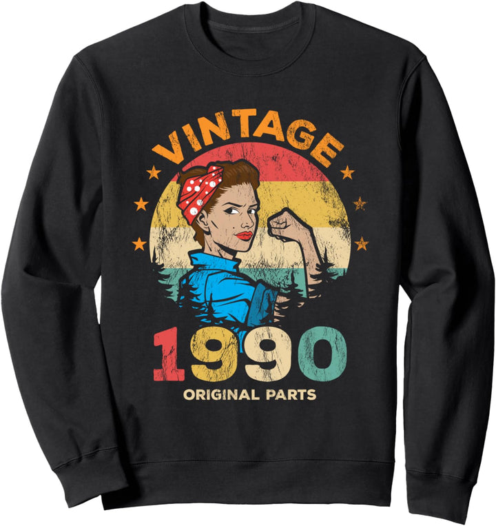 Vintage 1990 30. Geburtstag Party Feier Geschenk Idee Sweatshirt