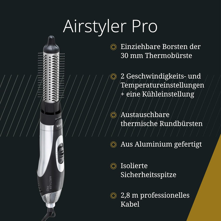 Wahl Airstyler Pro - Professionelles Premium Airstyler-Set - Heissluft-Lockenbürsten-Set
