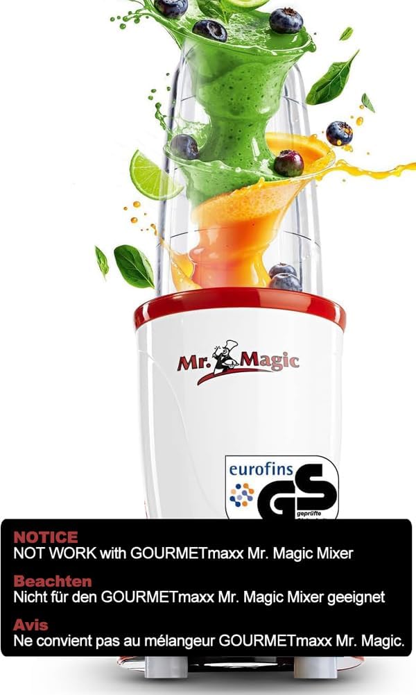 3 Stk Ersatz Entsafter Klingen für Magic Bullet Mixer, Ersatzklinge mit Dichtungen Zubehör für Magic