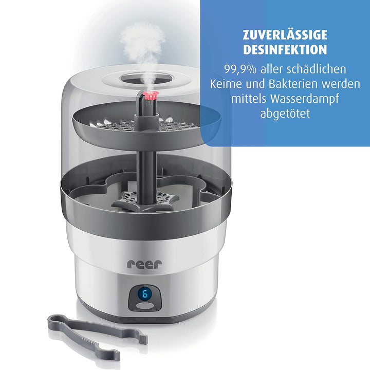 Reer VapoMax grosser Vaporisator, Platz für 6 Fläschchen und Zubehör, ‎Weiss/anthrazit, 1 Stück (1er