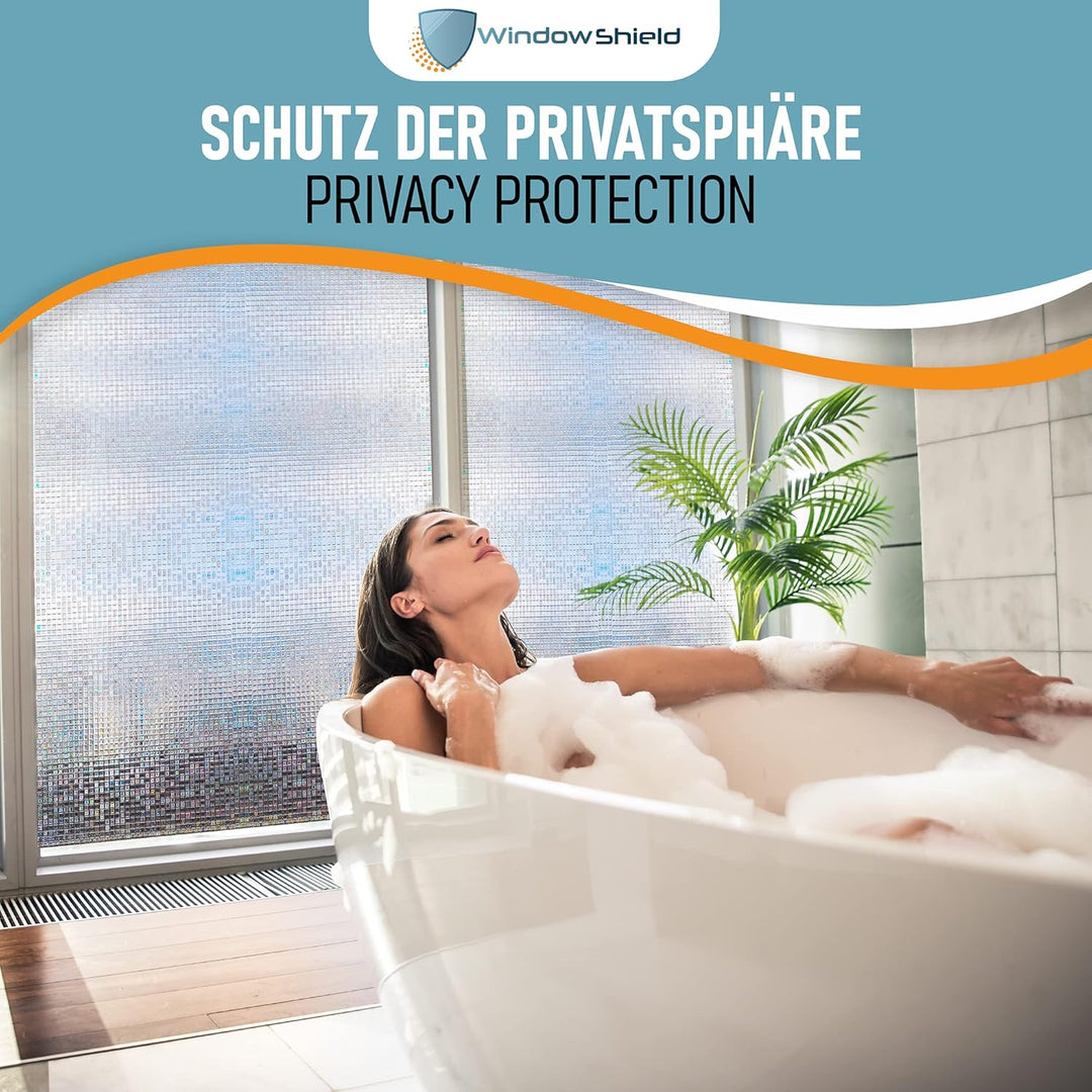 WindowShield® Fensterfolie Blickdicht mit Mosaikmuster | Video-Anleitung | Sichtschutz Fenster | sel
