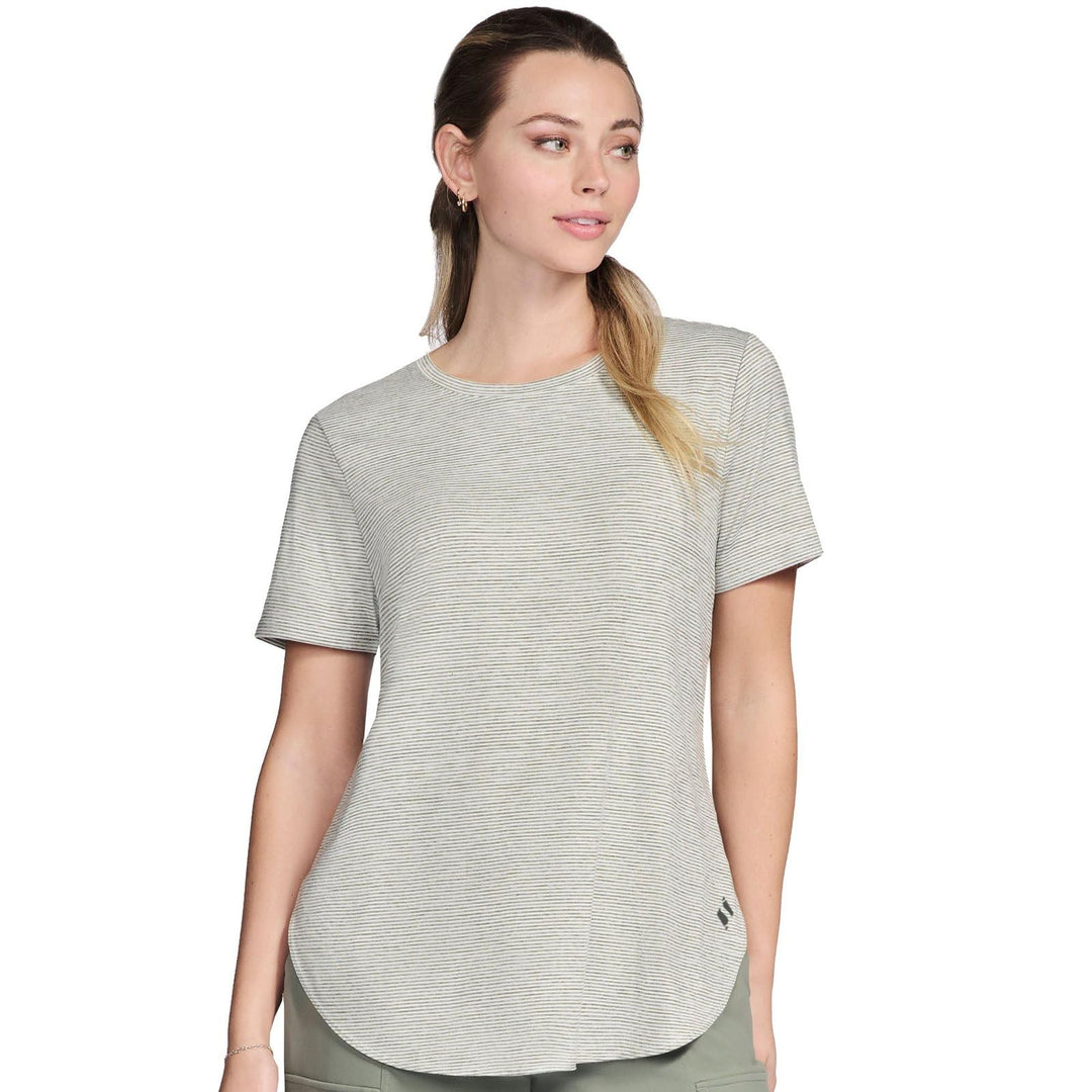 Skechers Damen Godri Swift T-Shirt (1er Pack) S Agave/Ice Stripe Swift Stripe, S Agave/Ice Stripe Sw
