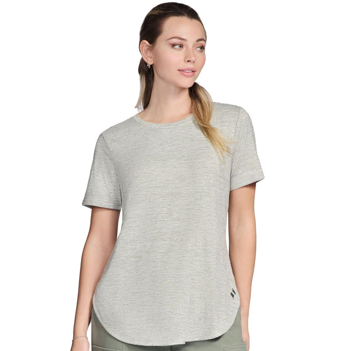 Skechers Damen Godri Swift T-Shirt (1er Pack) S Agave/Ice Stripe Swift Stripe, S Agave/Ice Stripe Sw