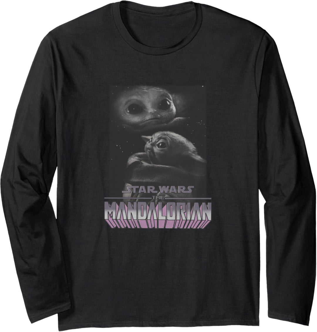 Star Wars: The Mandalorian The Child Pink Logo Poster Langarmshirt