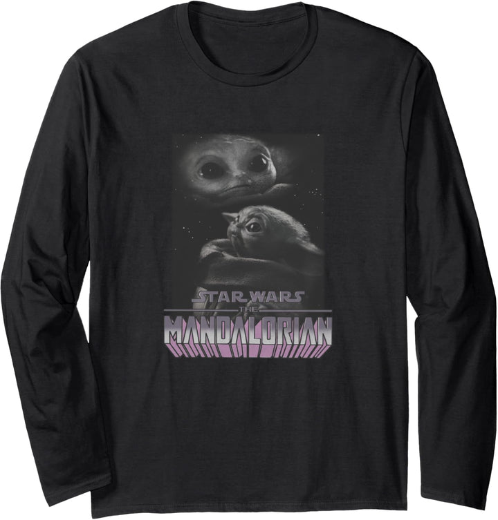 Star Wars: The Mandalorian The Child Pink Logo Poster Langarmshirt