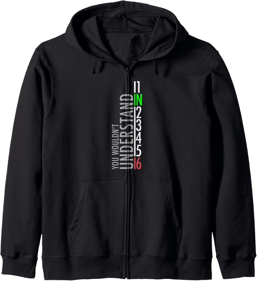 1N23456 Motorradgangschaltung Motorradfahrer Kapuzenjacke