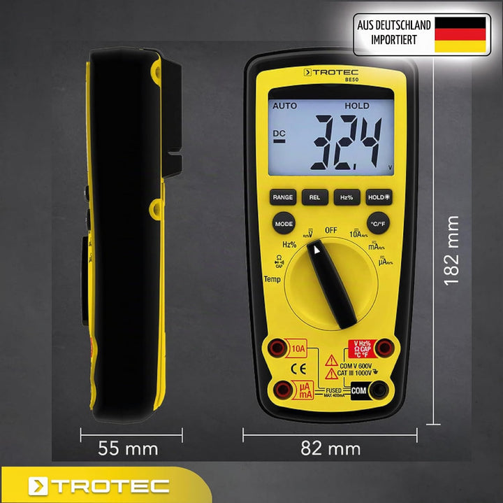 TROTEC BE50 Digital-Multimeter Voltmeter Messgerät, BE50