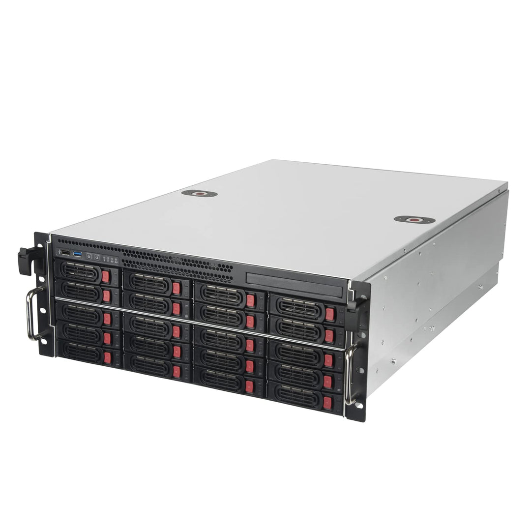 SilverStone Technology RM43-320-RS, 4HE-Rackmount-Speicherservergehäuse mit 20 Schächten für 2,5-Zol