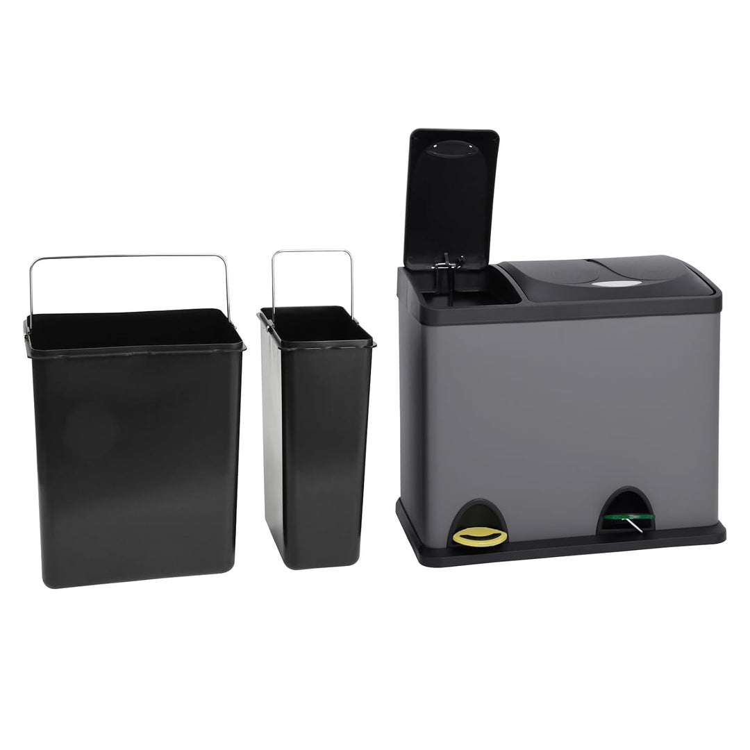 SVITA TC2Combo26 Küchen-Eimer 26Liter 8L+18L kombiniert doppelt Abfalleimer 2er-Mülleimer Mülltrennu