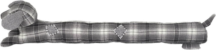 Linnea Zugluftstopper aus Polyester, kariert, Kollektion Dog Retro, Grau