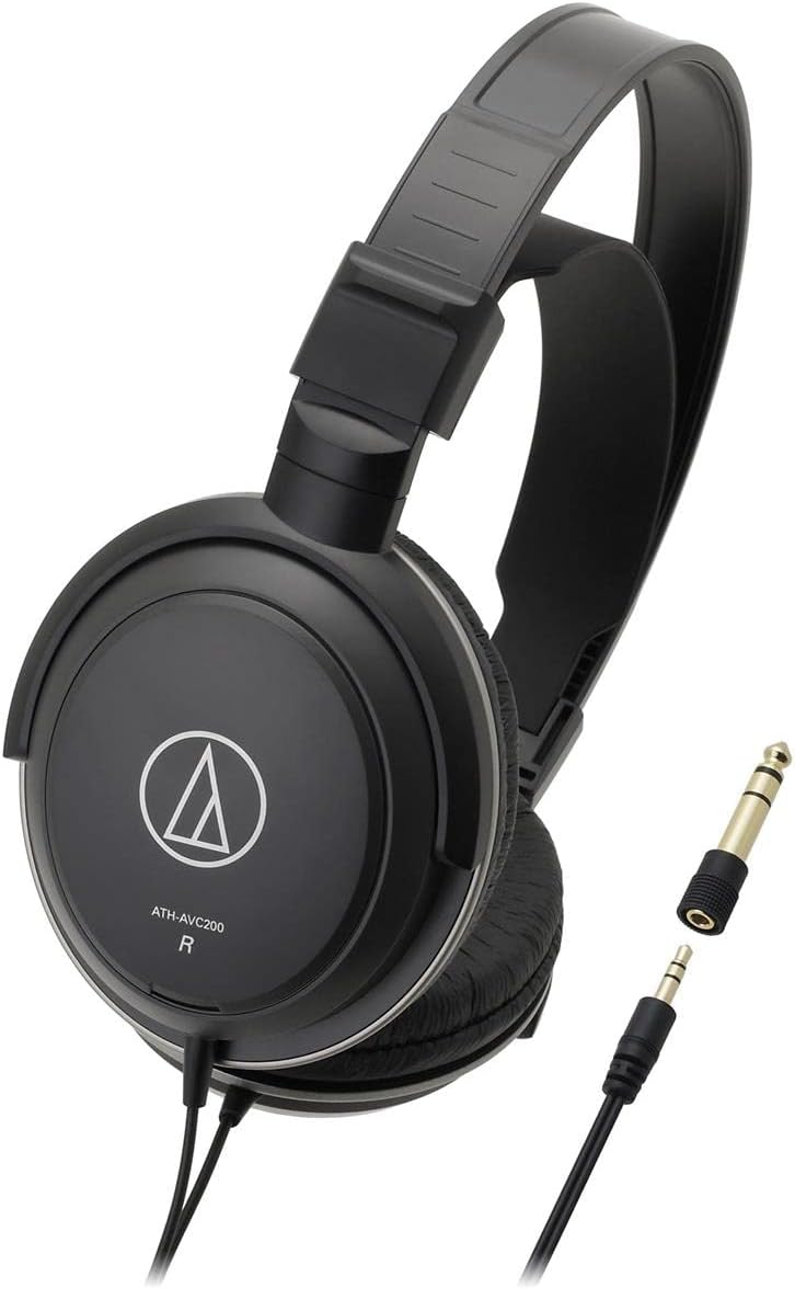 Audio-Technica ATH-AVC200 SonicPro Over-Ear-Kopfhörer, geschlossene Rückseite, Schwarz, ATH-AVC200