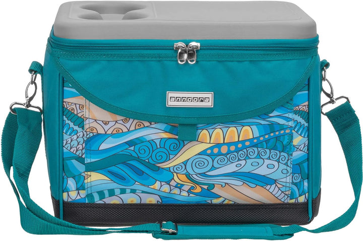 anndora Kühltasche 22 L Picknick Kühlbox 35 x 24 x 27 cm - Farbauswahl OCEAN türkis, OCEAN türk