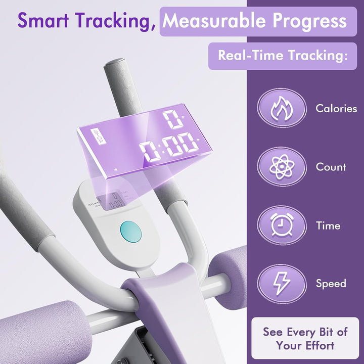 4-in-1 Bauchtrainer für Zuhause, Verstellbare Bauchmuskeltrainer, Faltbare Bauchmuskeln Trainingsger